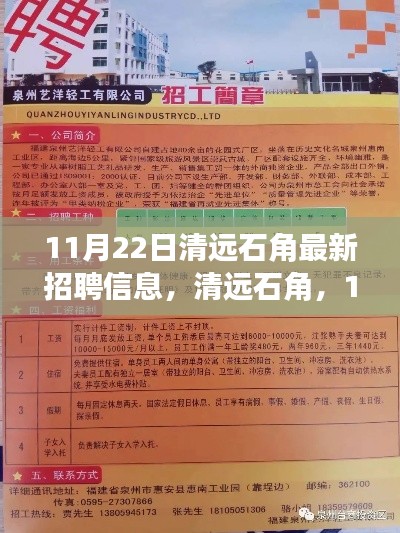 清远石角最新招聘信息盛况回顾，11月22日招聘盛事