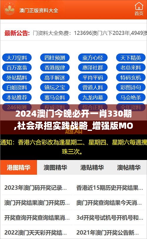 2024澳门今晚必开一肖330期,社会承担实践战略_增强版MOX11.45