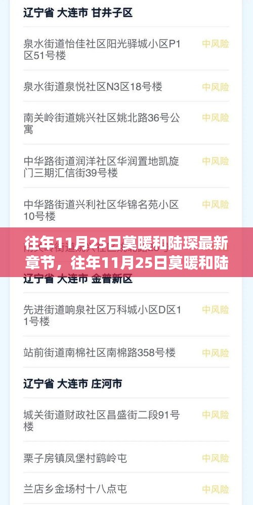 往年11月25日，莫暖与陆琛故事进展深度探究