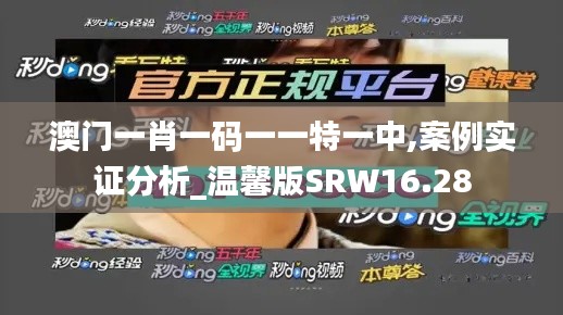 澳门一肖一码一一特一中,案例实证分析_温馨版SRW16.28