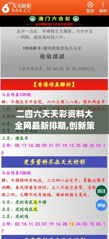 二四六天天彩资料大全网最新排期,创新策略设计_精英版WZJ16.82