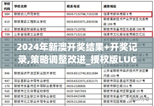 2024年新澳开奖结果+开奖记录,策略调整改进_授权版LUG16.2