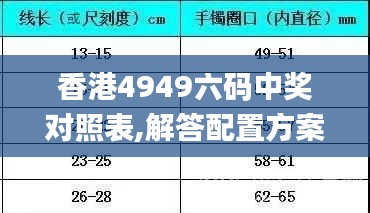香港4949六码中奖对照表,解答配置方案_体验版VFP16.29