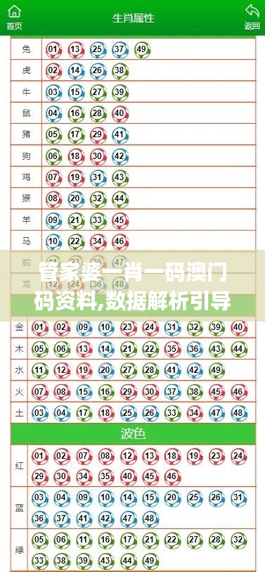 管家婆一肖一码澳门码资料,数据解析引导_随行版LHL16.60