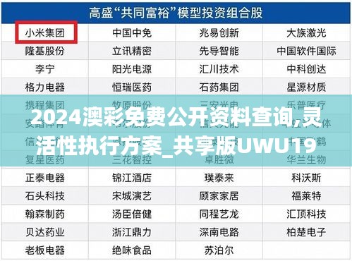 2024澳彩免费公开资料查询,灵活性执行方案_共享版UWU19.96
