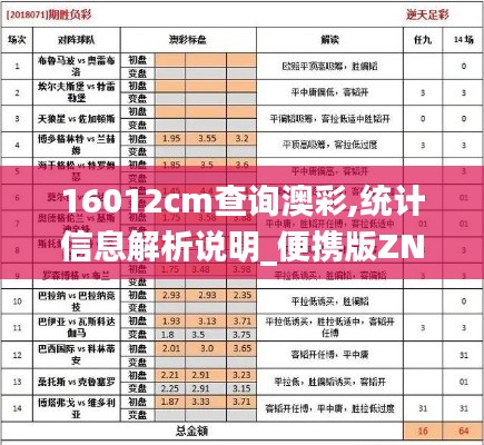 16012cm查询澳彩,统计信息解析说明_便携版ZNS19.56