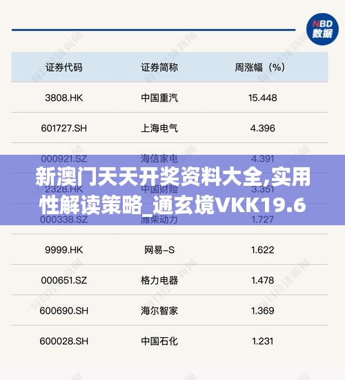 新澳门天天开奖资料大全,实用性解读策略_通玄境VKK19.60