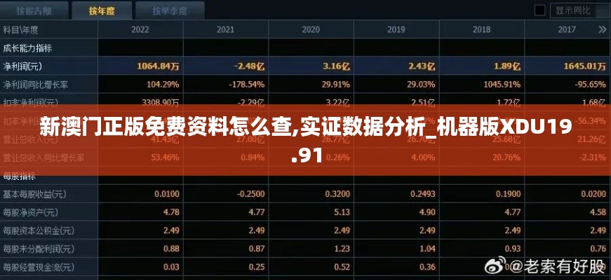 新澳门正版免费资料怎么查,实证数据分析_机器版XDU19.91