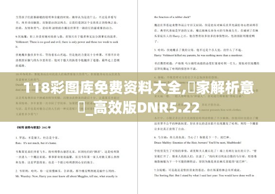 118彩图库免费资料大全,專家解析意見_高效版DNR5.22