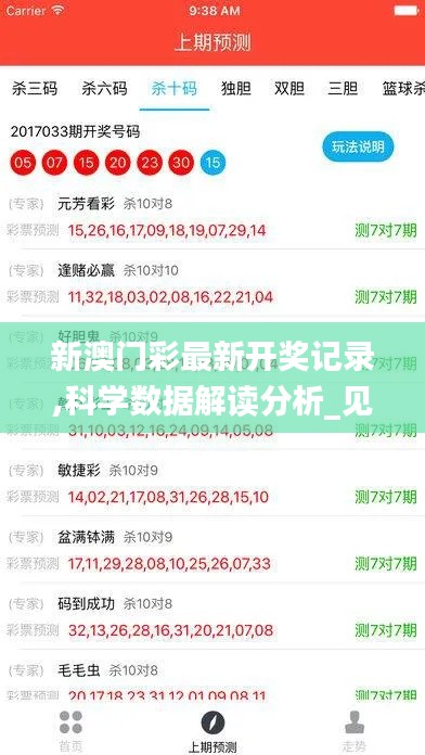 新澳门彩最新开奖记录,科学数据解读分析_见证版MDT5.41