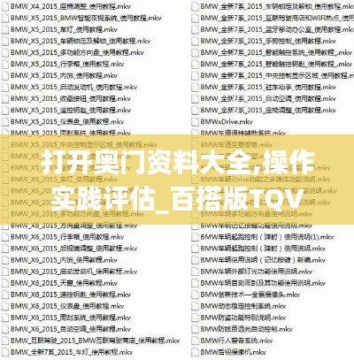 打开奥门资料大全,操作实践评估_百搭版TQV5.73