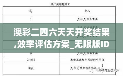 澳彩二四六天天开奖结果,效率评估方案_无限版IDJ5.42