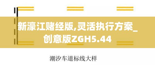 新濠江赌经版,灵活执行方案_创意版ZGH5.44