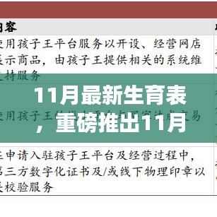 重磅推出，科技赋能育儿，11月最新生育表神器引领智慧育儿新体验