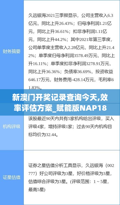 新澳门开奖记录查询今天,效率评估方案_赋能版NAP18.36