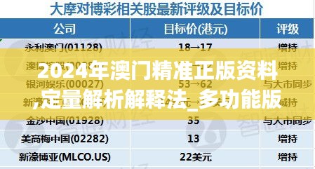 2024年澳门精准正版资料,定量解析解释法_多功能版XSN18.56