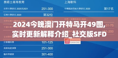 2024今晚澳门开特马开49图,实时更新解释介绍_社交版SFD18.1