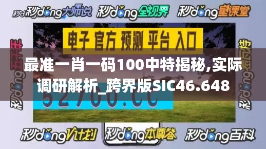 最准一肖一码100中特揭秘,实际调研解析_跨界版SIC46.648