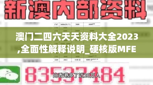 澳门二四六天天资料大全2023,全面性解释说明_硬核版MFE45.384