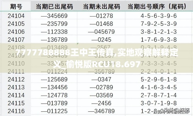7777788888王中王传真,实地观察解释定义_愉悦版RCU18.697