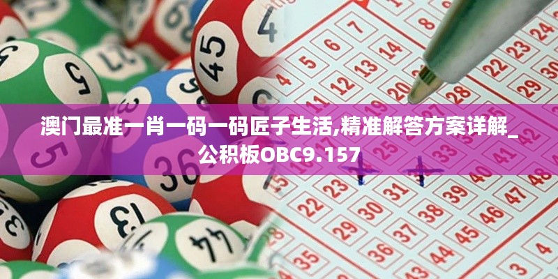 澳门最准一肖一码一码匠子生活,精准解答方案详解_公积板OBC9.157