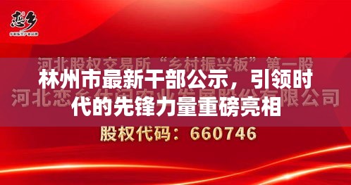 林州市最新干部公示，先锋力量重磅亮相，引领时代新篇章