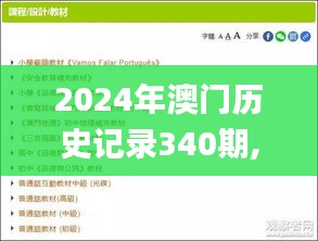 2024年澳门历史记录340期,可靠研究解释定义_豪华版3.345