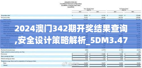 2024澳门342期开奖结果查询,安全设计策略解析_5DM3.476