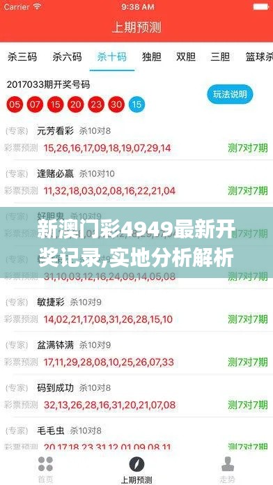 新澳门彩4949最新开奖记录,实地分析解析说明_进阶版3.655
