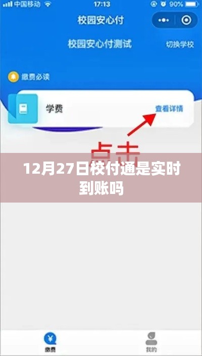 关于校付通12月27日是否实时到账的讨论