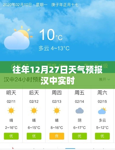 汉中往年12月27日实时天气预报概览