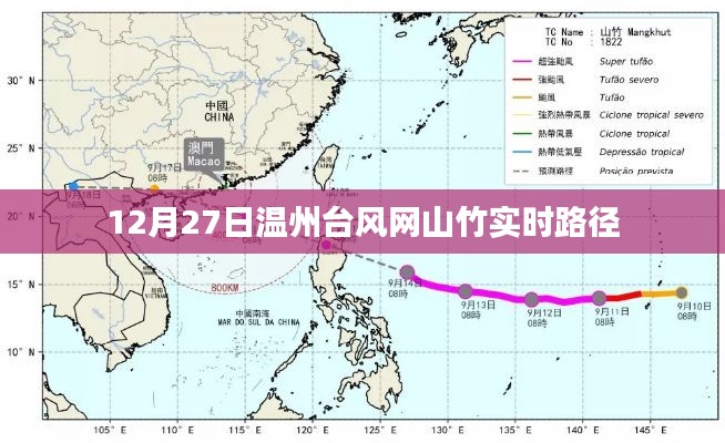 温州台风网山竹实时路径播报（12月27日）