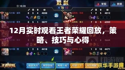 王者荣耀回放观看攻略，策略、技巧与心得分享