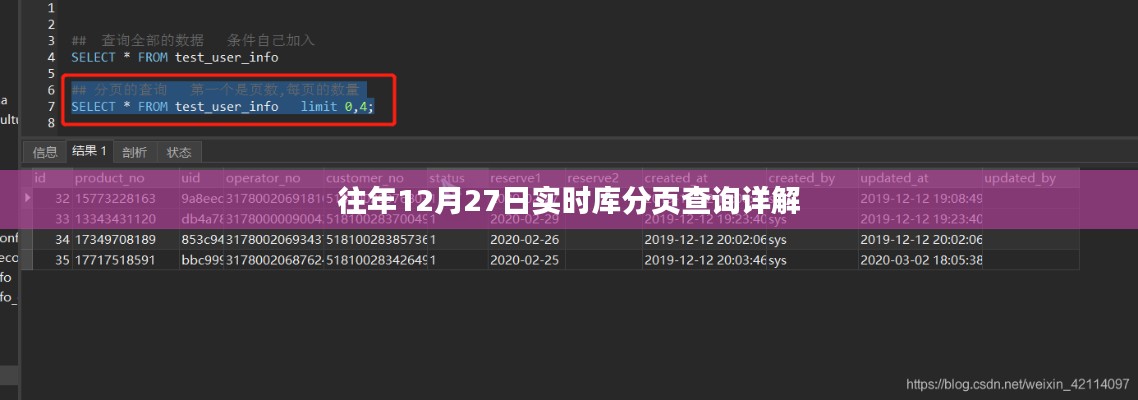往年12月27日实时库分页查询解析