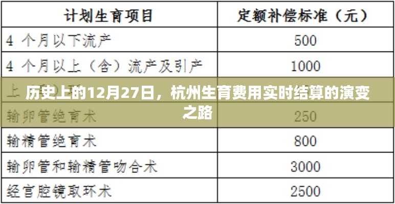 杭州生育费用实时结算演变历程，揭秘历史上的今天