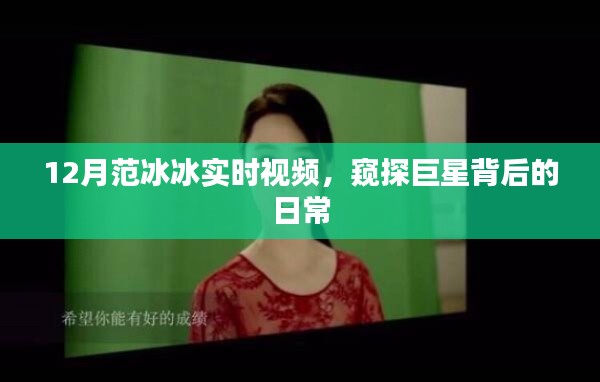 揭秘范冰冰幕后日常，12月实时视频独家放送