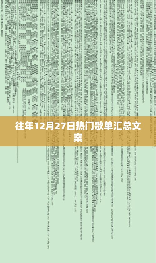 往年年末热门歌单盘点