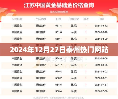 泰州热门网站最新资讯，2024年12月27日动态