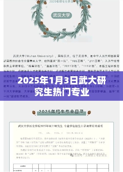 武大研究生热门专业推荐（最新更新至2025年）