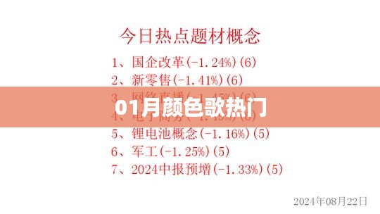 一月流行色歌，热门旋律一网打尽