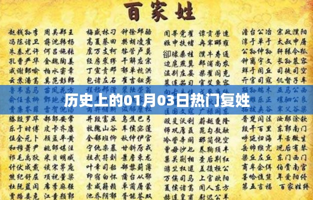 一月三日历史上的热门复姓事件回顾