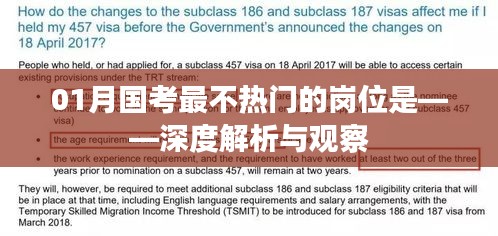 国考冷门岗位深度解析与观察