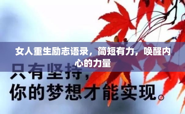 女人重生励志语录，简短有力，唤醒内心的力量