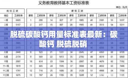 脱硫碳酸钙用量标准表最新：碳酸钙 脱硫脱硝 