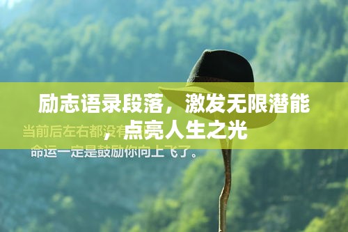励志语录段落，激发无限潜能，点亮人生之光