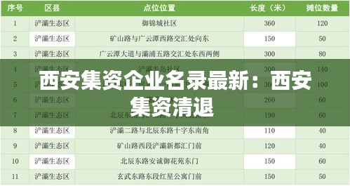 西安集资企业名录最新：西安集资清退 