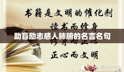 助盲励志感人肺腑的名言名句