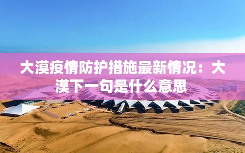 大漠疫情防护措施最新情况：大漠下一句是什么意思 