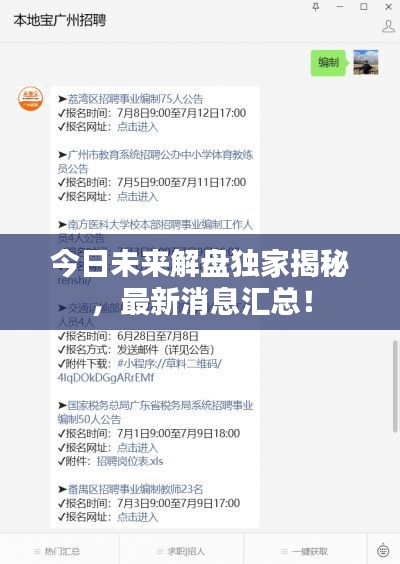 今日未来解盘独家揭秘，最新消息汇总！