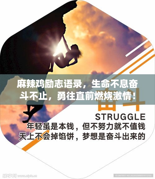 麻辣鸡励志语录，生命不息奋斗不止，勇往直前燃烧激情！